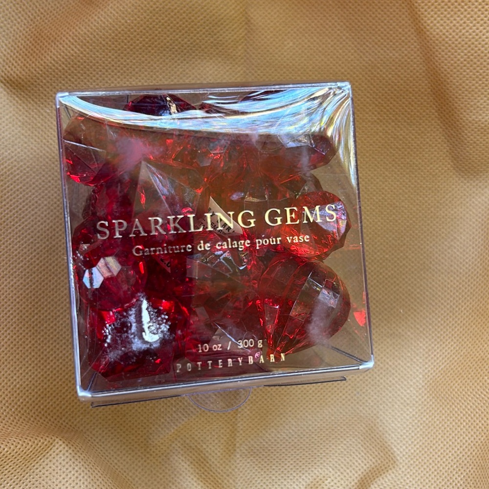 *SALE***Pottery Barn Red HSparkling Gems Boxed + gorgeous Crystal bowl + 10 more
